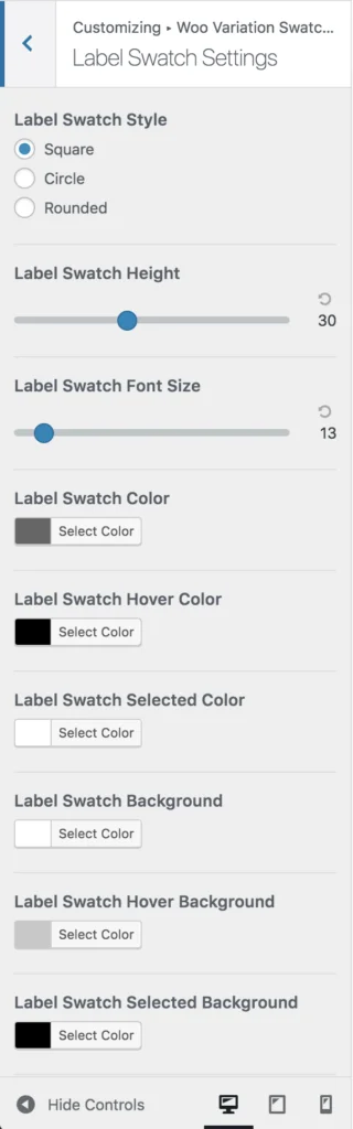 XT WooCommerce Variation Swatches Pro 1.6.7 Nulled - Best Ecommerce Plugin 4 05 label swatch settings