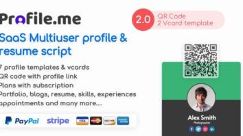Profile.me 2.0 Nulled – Best Saas Multiuser Profile Resume & Vcard Script