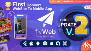FlyWeb for Web to App Convertor Flutter + Admin Panel v2.0.1
